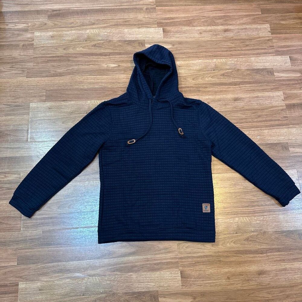 Vogue SIIMHWRSS Long Sleeve Pull Over Hooded Shirt Blue | Women Size XL